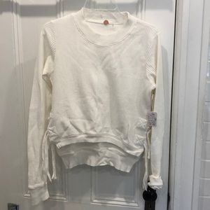 Free People NWT waffle long sleeve top